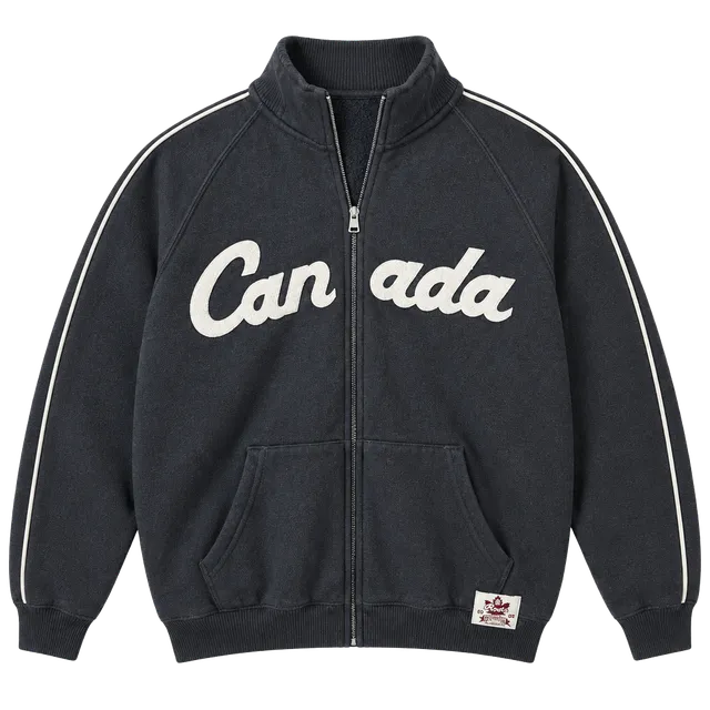 Roots Canada 2002 Salt Lake City Full Zip Sweatshirt Size M Black