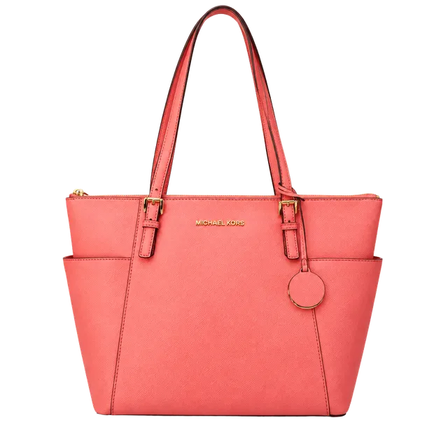 Michael Kors Saffiano Leather Coral Pink Tote Bag