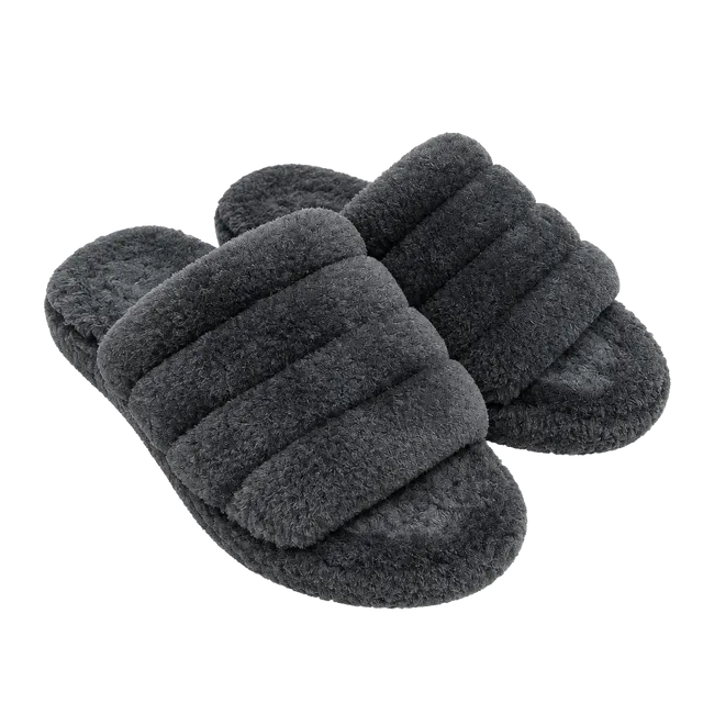UGG Fluff Yeah Slide Size 8 Charcoal Gray Slippers