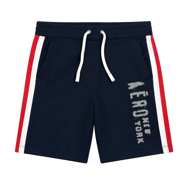 Early 2000s Aeropostale Sweat Shorts Size M Navy Blue Drawstring
