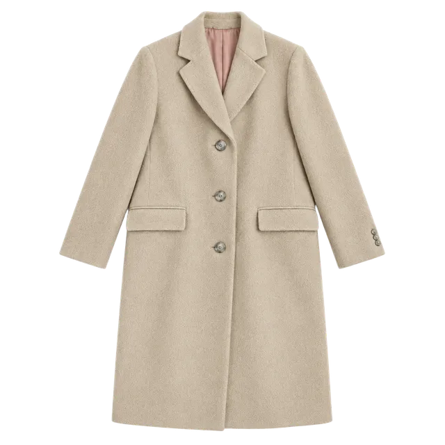 Adam Spencer Wool And Cashmere Blend Coat Camel