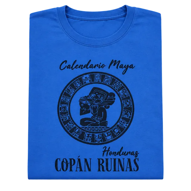 Long Time Copan Ruinas Honduras Mayan Calendar T-Shirt Size XL Blue