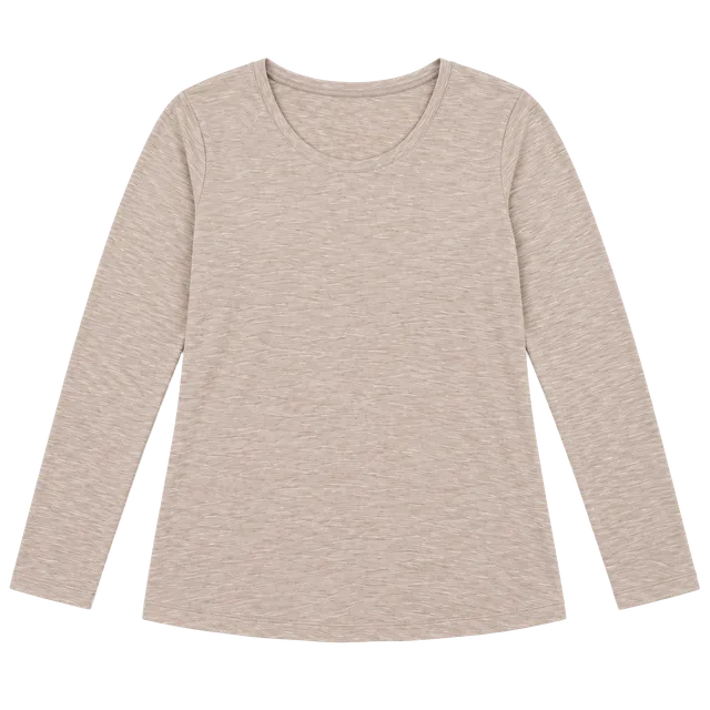 Lululemon Long Sleeve Shirt Beige Heathered