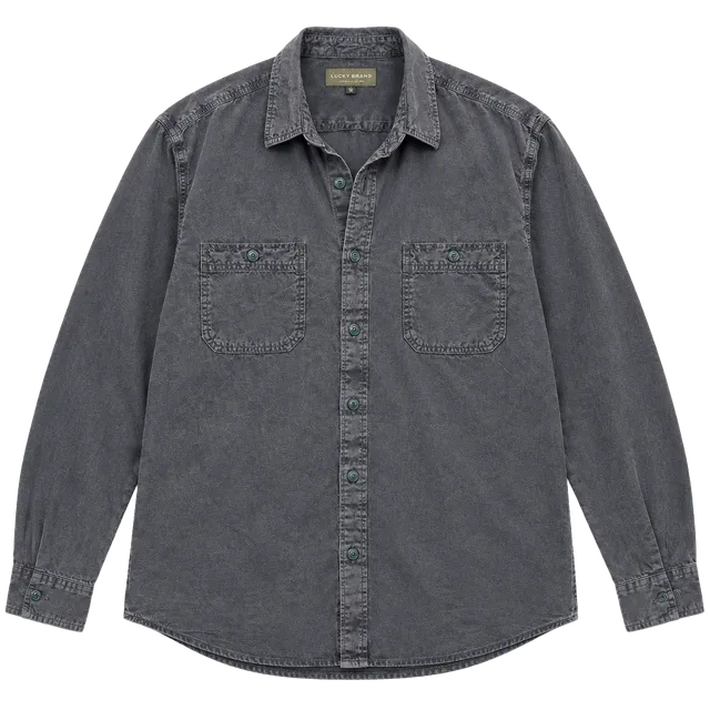 Lucky Brand Classic Fit Shirt Size XXL Blue Long Sleeve