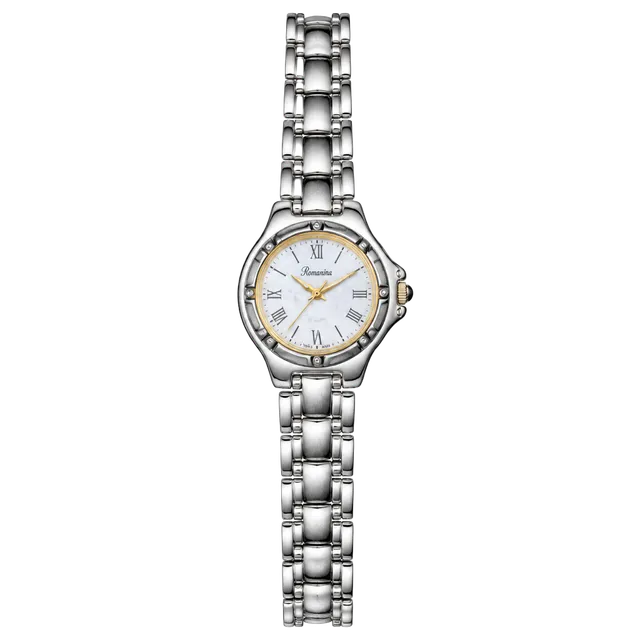 Vivani Quartz Watch Mother of Pearl Dial Silver Tone Metal Link Band