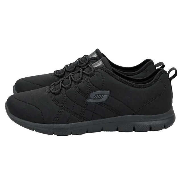 Skechers Work Ghenter Srelt Slip Resistant Black Work Shoes (Size: 9.5)