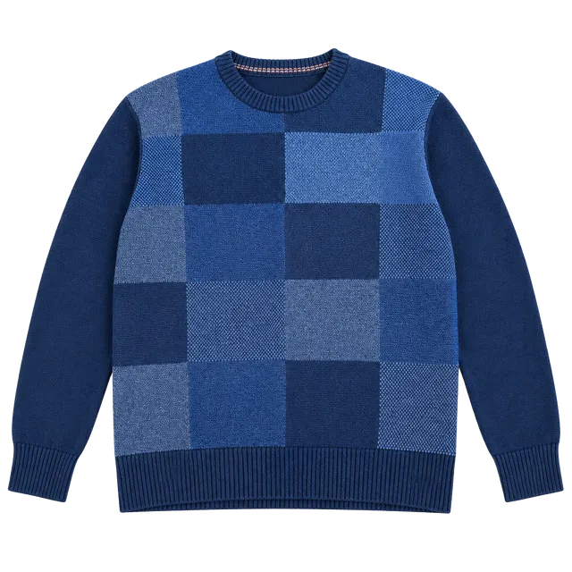 Dockers Colorblock Cotton Crewneck Sweater Size XL Blue