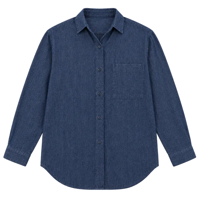 Zara Trafaluc Collection Western Cottage Core Denim Button-Down Shirt Size S 