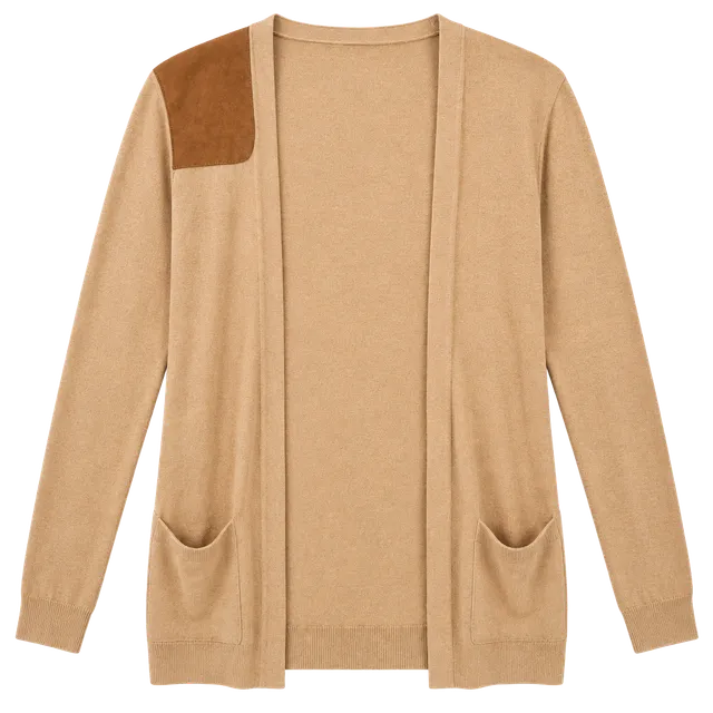 Lauren Ralph Lauren Cardigan Size P/M Tan Cotton Patch