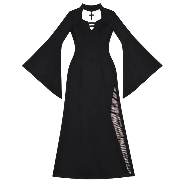 CostumesUSA Enchantress Costume Size Petite 2-4 Black Hooded Robe