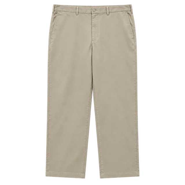 Apostrophe Beige Flat-Front Straight Chinos