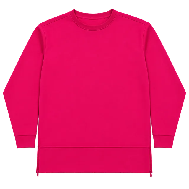 Adidas Crew Neck Sweatshirt Size M Pink Training Pullover Side Zips