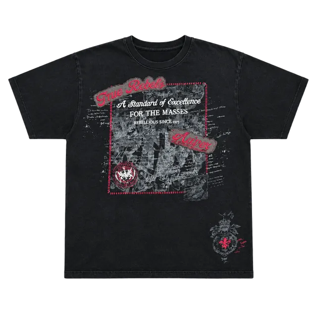 Avirex True Rebels T-Shirt Black Graphic Print