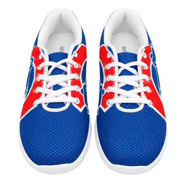 Unbranded Chicago Cubs Bear Sneakers Size Men's 5 Women's 7 Blue Red