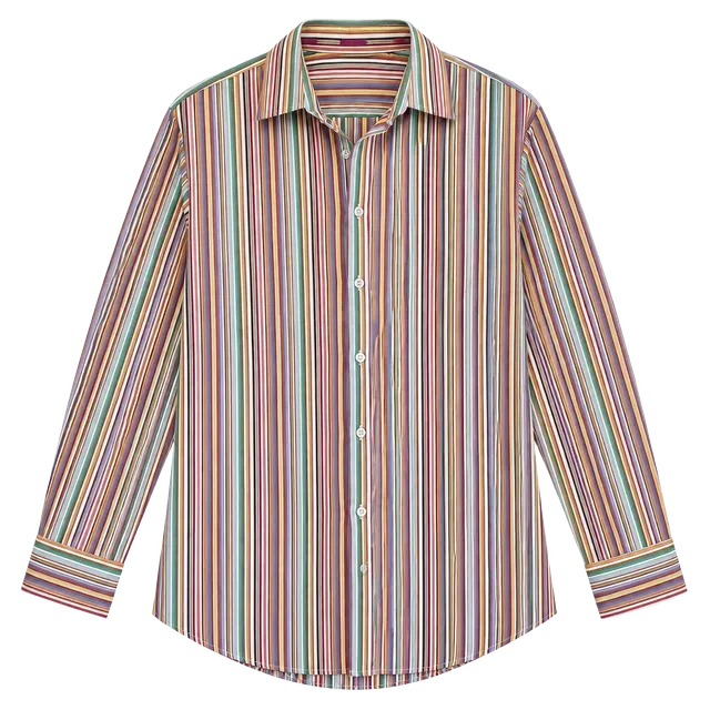 Paul Smith London Multi Stripe Long Sleeve Button Down Shirt Size 17