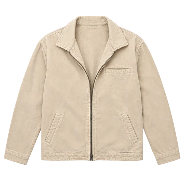 Wild Fable Corduroy Zip Jacket Size XL Beige Full Zip Cotton Outerwear