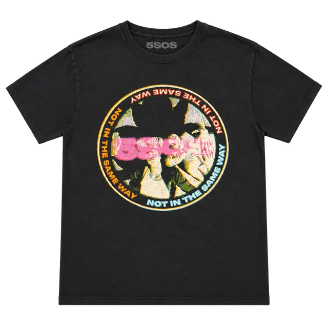 5SOS Not In The Same Way T-Shirt Size MD Black Graphic Band Tee