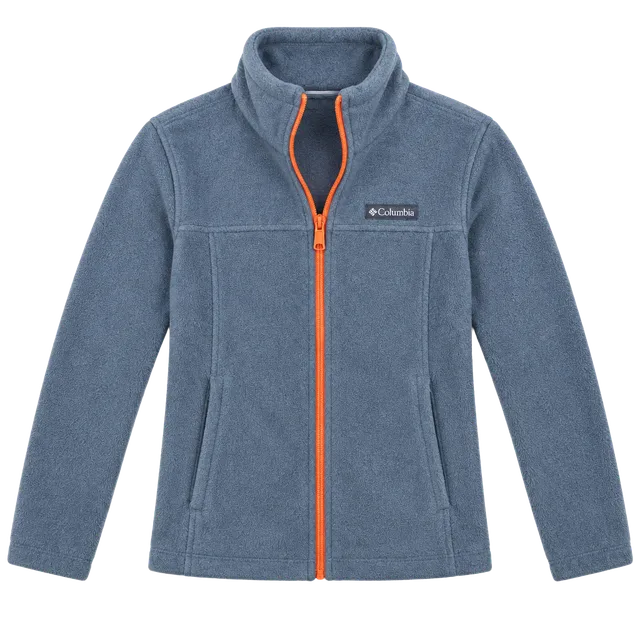 Columbia Full Zip Fleece Jacket Size L Gray Orange kids