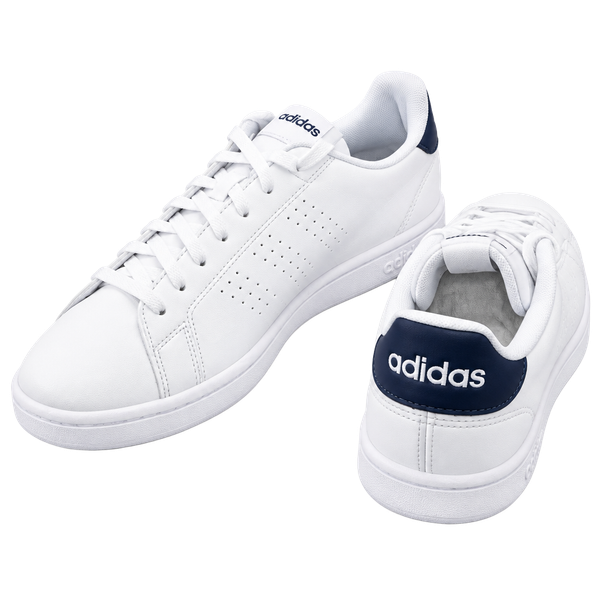 Adidas Advantage Size 10.5 White Dark Blue Sneakers GZ5299