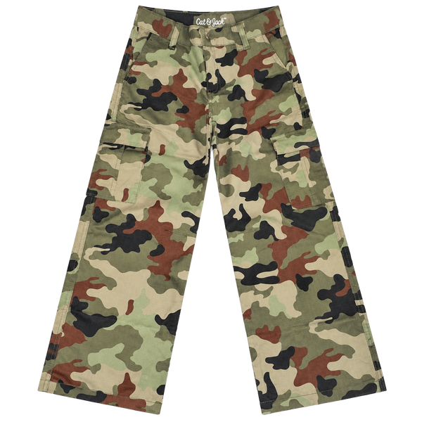 Cat & Jack Baggy Cargo Pants Size 6 Camouflage Reinforced Knee