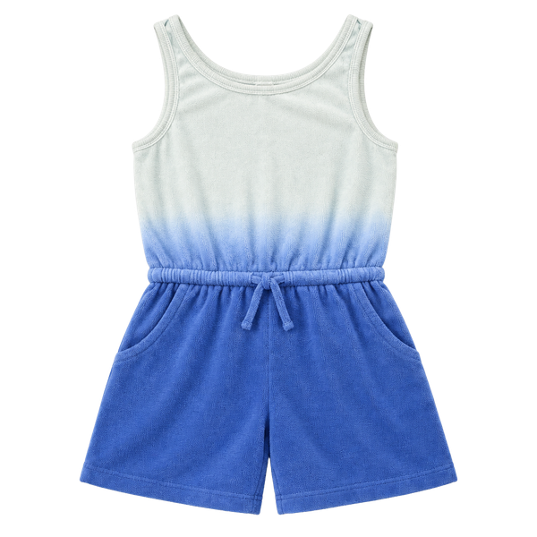 Old Navy Terry Cloth Romper Size L 10-12 Blue Ombre Swim Cover-Up