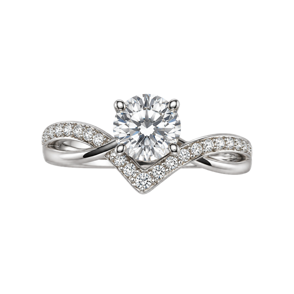 Unbranded Moissanite Round Cut Criss Cross Engagement Ring Silver