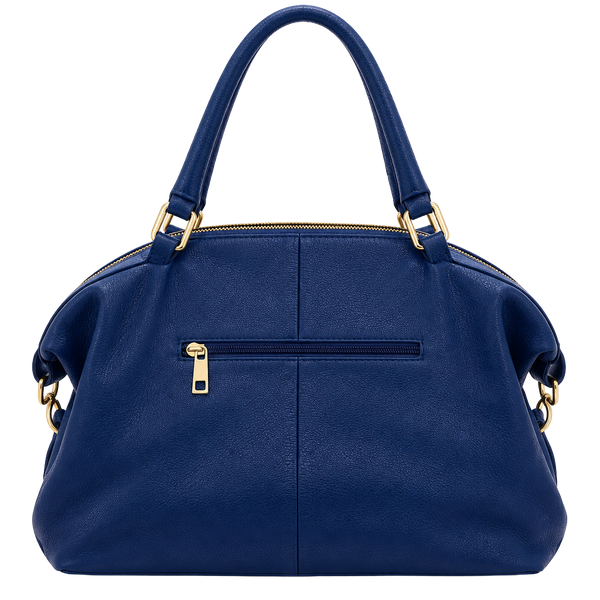 Ora Delphine Royal Blue Leather Shoulder Bag Satchel