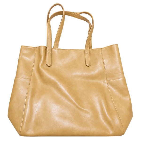 Joy Susan Vegan Leather Brown Tote Shoulder Bag Purse