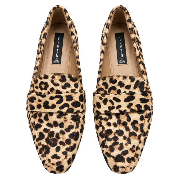 Steven By Steve Madden Loafers Size 7.0 Leopard Print Calf Hair Flats