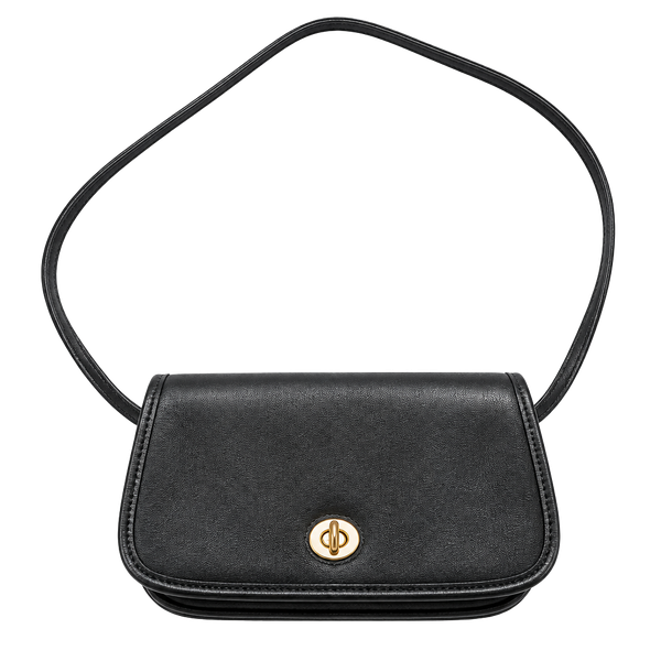 Coach Vintage Dinky Black Leather Crossbody Shoulder Bag