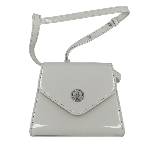  Mini Crossbody Bag White Patent Leather