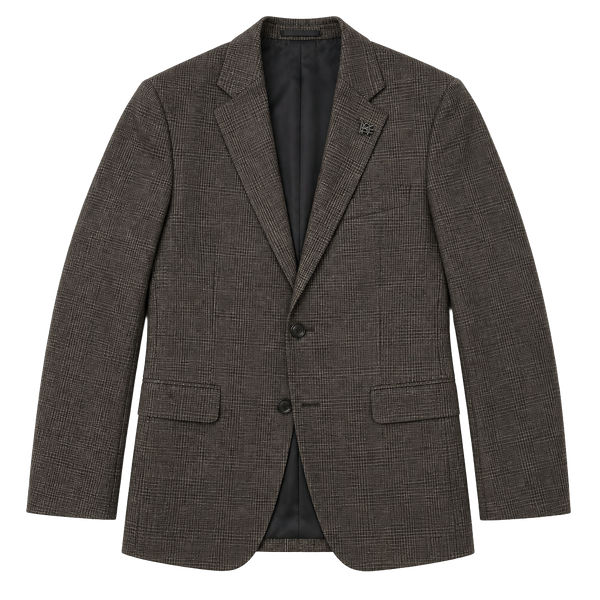 The Kooples Plaid Suit Jacket Gray Size FRENCH 54