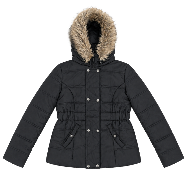 Krush Quilted Puffer Jacket  Girls Size L Black