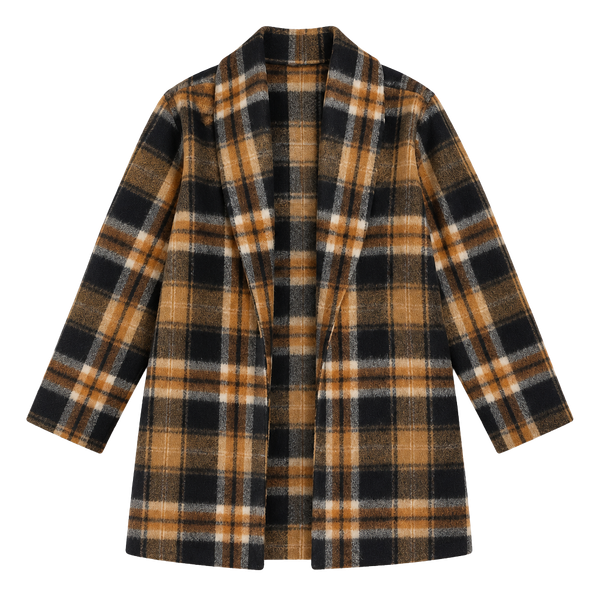 Lauren Ralph Lauren Darda Plaid Wrap Coat Size M