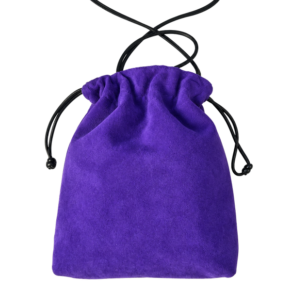 Avanté Suede Drawstring Crossbody Bag Purple