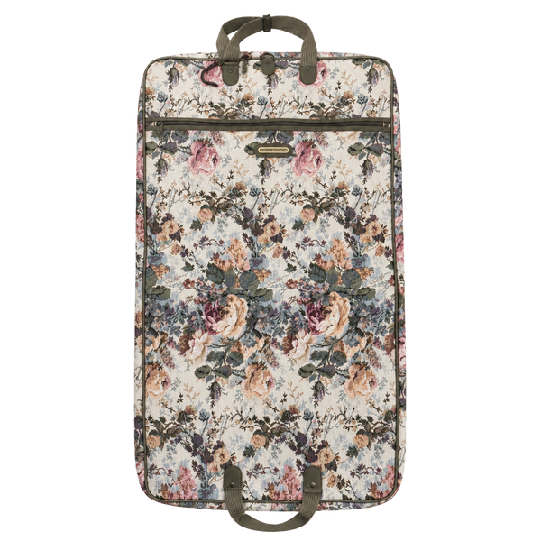 French West Indies Vintage Floral Tapestry Garment Bag
