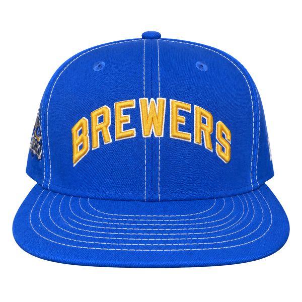 New Era Milwaukee Brewers County Stadium Patch 59FIFTY Fitted Hat Royal