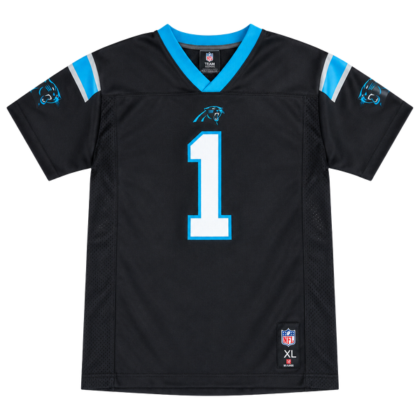 NFL Team Apparel Cam Newton Carolina Panthers Jersey Youth XL Black #1
