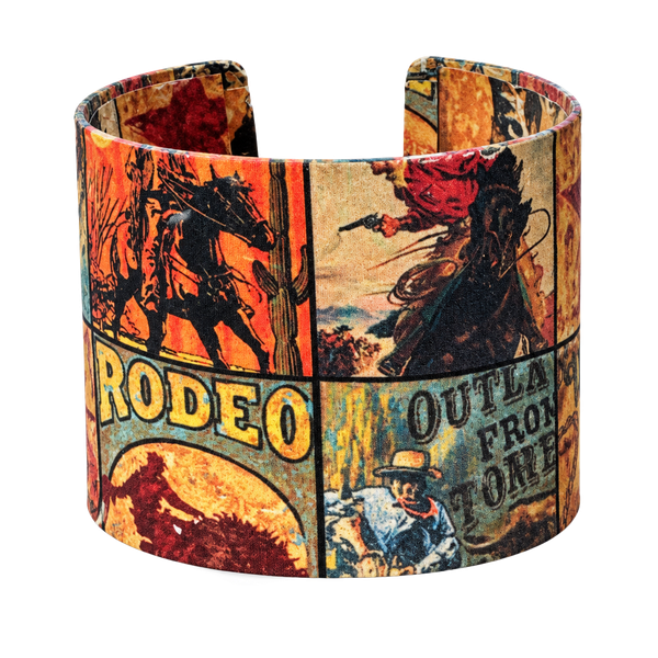 Western Cowboy Movie Bracelet Bangle Cuff  Texas Rodeo Gunslinger Artisan Made