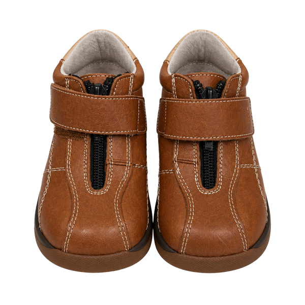 Andanines Villena Toddler Boots Size 21 Brown Leather Zip Shoes