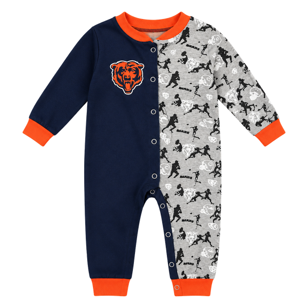 Ultra Game NFL Chicago Bears Baby Coverall Size 6-9M Blue Gray