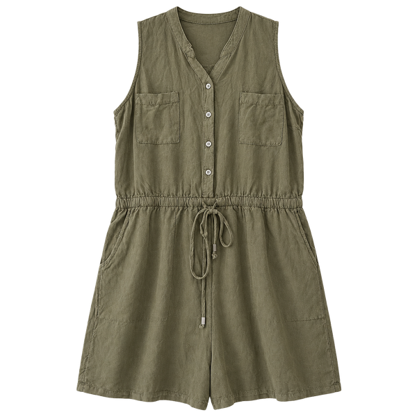 Kelly Renee Utility Romper Size XL Olive Green Sleeveless
