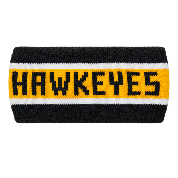 Iowa Hawkeyes Headband Black Yellow Knit Winter Ear Warmer