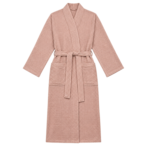 Quince Organic Turkish Waffle Bathrobe Dusty Rose