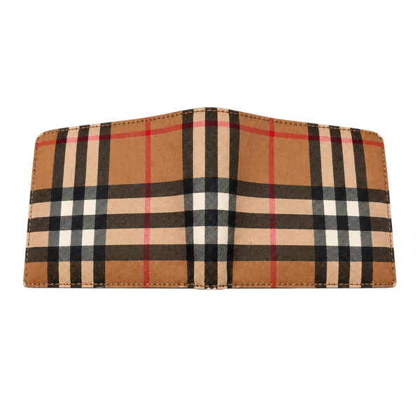 Burberry Vintage Check Leather Bifold Wallet with ID Window