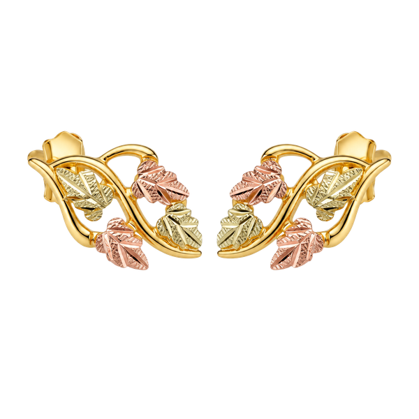 Black Hills Gold Pierced Earrings Landstroms 10k
