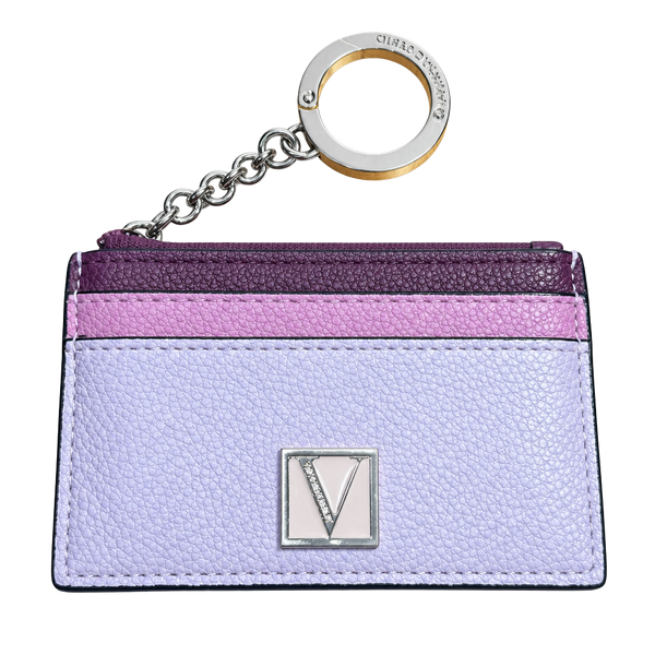 Victorias Secret Signature Stripe Credit Card Case & Coin Wallet Iconic Pink NWT