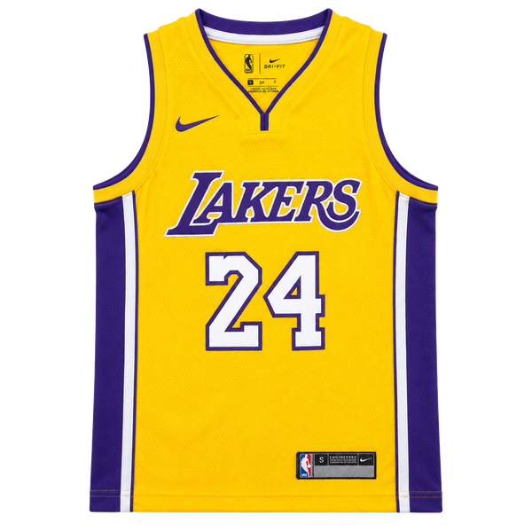 Nike Kobe Bryant Lakers Icon Edition Swingman Jersey Size S Yellow AQ2109-728