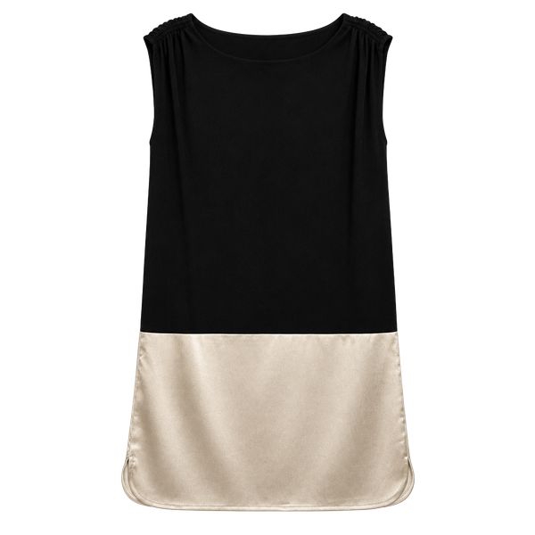 The Limited Dress Size S Black Gold Colorblock Sleeveless