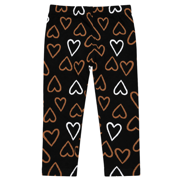 Cat & Jack Heart Print Leggings Size 12M Black